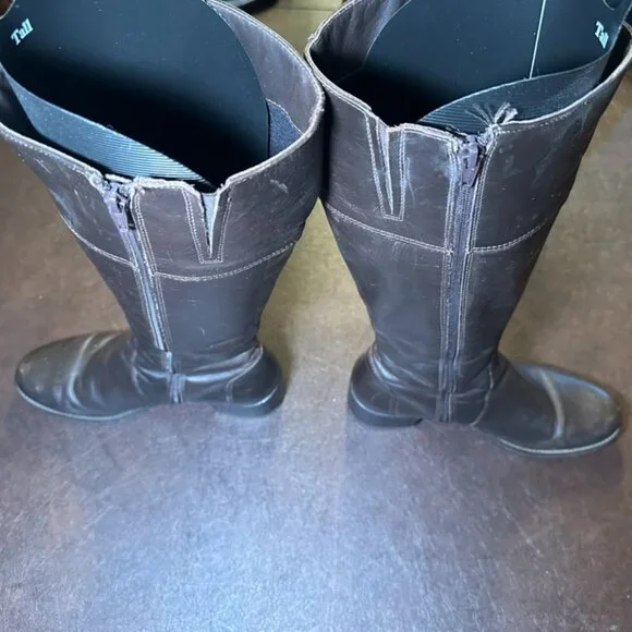 La Canadienne Tall Chocolate Brown Leather Waterproof Boots 10 - Picture 4 of 8